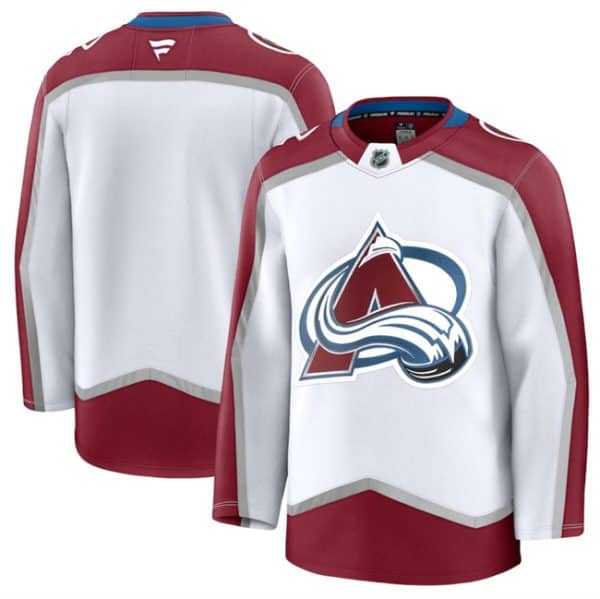 Colorado Avalanche Blank White 2024-25 Away Stitched Jersey