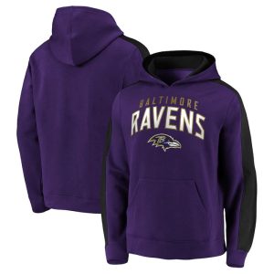 Baltimore Ravens Purple Game Time Arch Pullover Hoodie