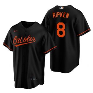 Baltimore Orioles #8 Cal Ripken Jr. Black Cool Base Stitched Jersey