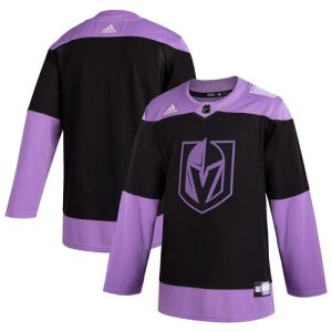 Vegas Golden Knights Black Hockey Fights Cancer Practice Adidas Jersey