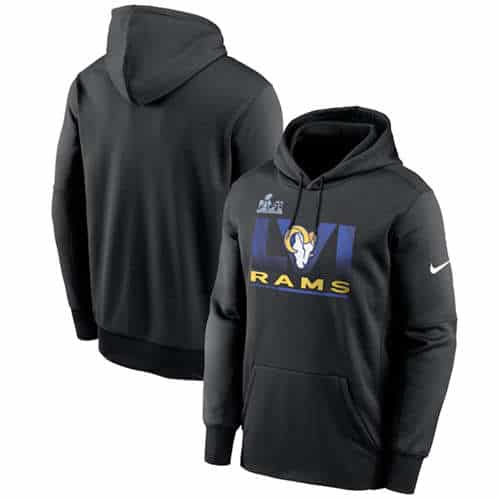 Los Angeles Rams 2022 Black Super Bowl LVI Champions Pullover Hoodie