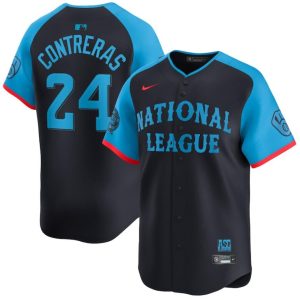 National League #24 William Contreras Navy 2024 All-Star Limited Stitched Jersey