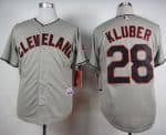 Indians #28 Corey Kluber Grey Cool Base Stitched Jersey