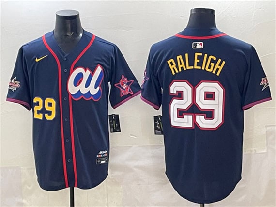 American League #29 Cal Raleigh Navy 2025 All-Star Edition V2 Limited Stitched Jersey