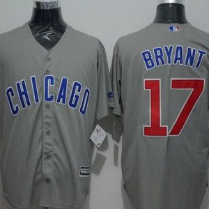 Cubs #17 Kris Bryant Grey New Cool Base Stitched Jersey
