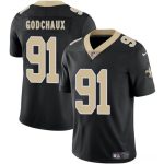 New Orleans Saints #91 Davon Godchaux Black 2025 Vapor Limited Stitched Jersey