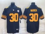 Pittsburgh Steelers #30 Jaylen Warren Black Color Rush Stitched Jersey