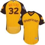 Orioles #32 Matt Wieters Gold Flexbase Authentic Collection 2016 All-Star American League Stitched Jersey