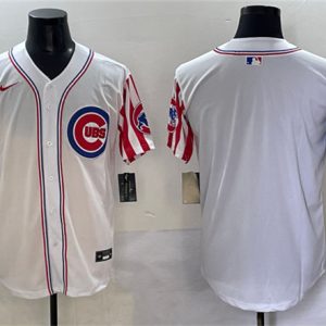 Chicago Cubs Blank White 2025 Independence Day Vapor Premier Limited Stitched Jersey