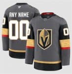 Vegas Golden Knights Custom Gray 2024-25 Alternate Stitched Jersey
