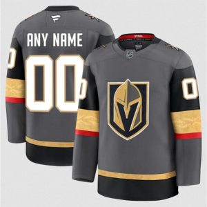 Vegas Golden Knights Custom Gray 2024-25 Alternate Stitched Jersey