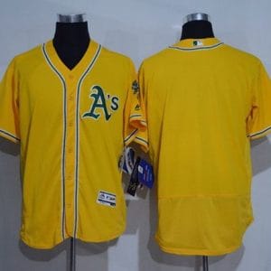 Athletics Blank Gold Flexbase Authentic Collection Stitched Jersey