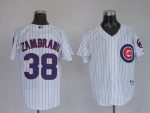 Cubs #38 Carlos Zambrano Stitched White Jersey