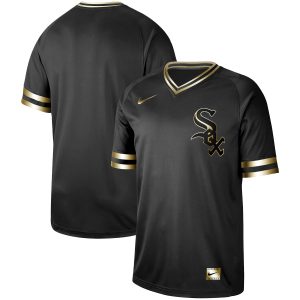 Chicago White Sox Blank Black Gold Stitched Jersey