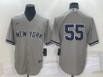 New York Yankees #55 Domingo Germ¨¢n Grey Cool Base Stitched Baseball Jersey