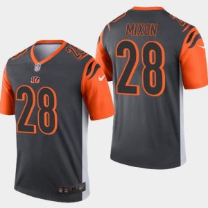 Cincinnati Bengals #28 Joe Mixon Silver Inverted Legend Jersey