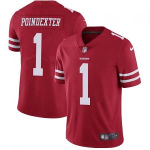 San Francisco 49ers #1 Shawn Poindexter Red Vapor Untouchable Limited Stitched Jersey