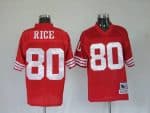 Mitchell And Ness 49ers Jerry Rice #80 Stitched Red Jersey