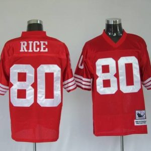 Mitchell And Ness 49ers Jerry Rice #80 Stitched Red Jersey