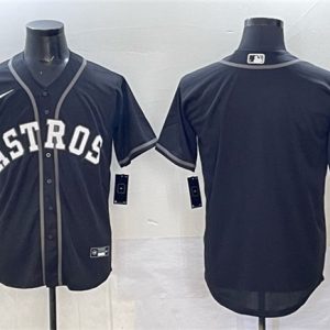 Houston Astros Blank Black Lights Out Limited Stitched Jersey