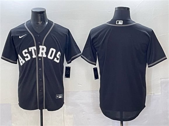 Houston Astros Blank Black Lights Out Limited Stitched Jersey