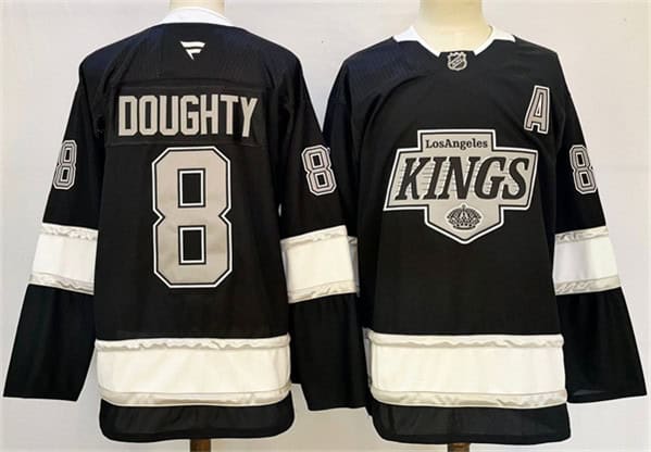Los Angeles Kings #8 Drew Doughty Black 2024-25 Home Stitched Jersey