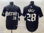 Detroit Tigers #28 Javier B¨¢ez Black 'Motor Gothic Edition' Vapor Premier Limited Stitched Jersey
