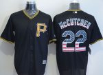 Pirates #22 Andrew McCutchen Black USA Flag Fashion Stitched Jersey