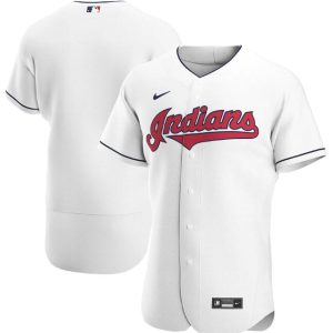 Cleveland Indians White Flex Base Stitched Jersey