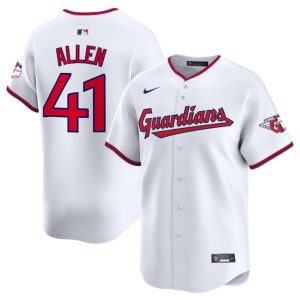 Cleveland Guardians #41 Carlos Santana White Home Limited Stitched Jersey