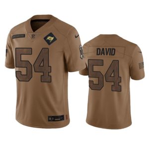 Tampa Bay Buccaneers #54 Lavonte David 2023 Brown Salute To Service Limited Stitched Jersey