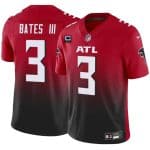 Atlanta Falcons #3 Jessie Bates III Red Black 2024 F.U.S.E With 3-Star C Patch Vapor Untouchable Limited Stitched Jersey