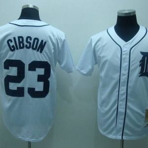 Mitchell And Ness Tigers #23 Kirk Gibson Stitched White Throwback Jersey