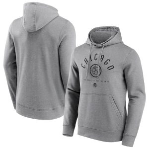 Chicago Blackhawks Grey College Stamp Hoodie