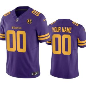 Minnesota Vikings Custom Purple 2023 F.U.S.E. With John Madden Patch Color Rush Limited Stitched Jersey