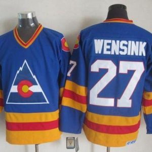 Avalanche #27 John Wensink Blue CCM Throwback Stitched Jersey