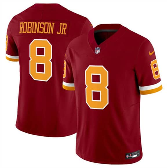 Washington Commanders #8 Brian Robinson Jr. Burgundy 2025 F.U.S.E. Throwback Limited Football Stitched Jersey