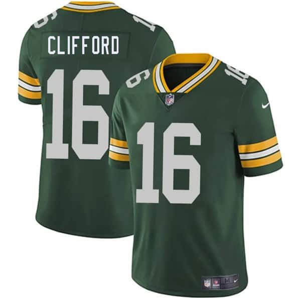Green Bay Packers #16 Sean Clifford Green 2025 Vapor Untouchable Limited Stitched Jersey