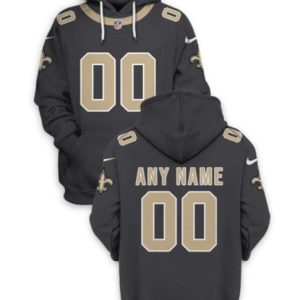 New Orleans Saints Black Performance Pullover Hoodie