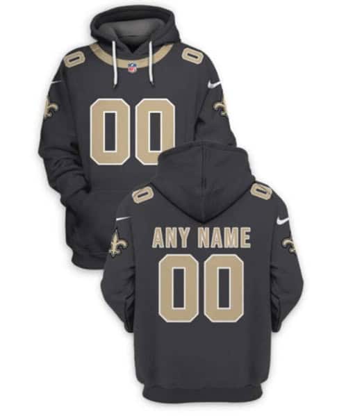 New Orleans Saints Black Performance Pullover Hoodie