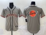 San Francisco Giants Gray Team Big Logo Cool Base Stitched Jersey