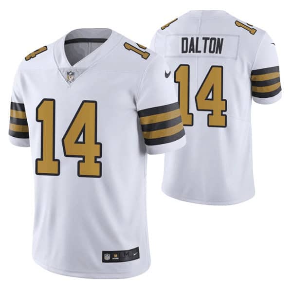 New Orleans Saints #14 Andy Dalton White Color Rush Stitched Jersey