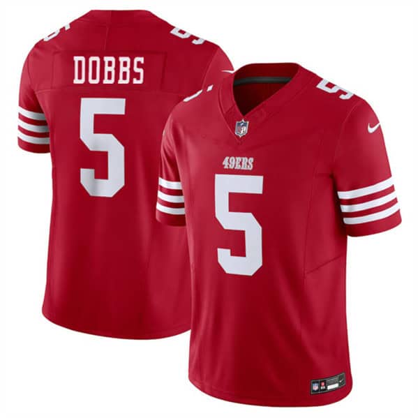 San Francisco 49ers #5 Josh Dobbs Red 2024 F.U.S.E. Vapor Untouchable Limited Stitched Jersey