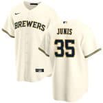 Milwaukee Brewers #35 Jakob Junis Cream Cool Base Stitched Jersey