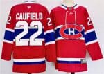 Montreal Canadiens #22 Cole Caufield Red 2024-25 Stitched Jersey
