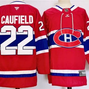 Montreal Canadiens #22 Cole Caufield Red 2024-25 Stitched Jersey