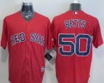 Red Sox #50 Mookie Betts Red New Cool Base Stitched Jersey