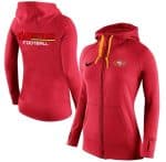 Nike San Francisco 49ers Full-Zip Performance Hoodie Red