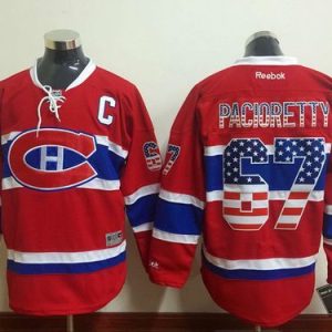Canadiens #67 Max Pacioretty Red USA Flag Fashion Stitched Jersey