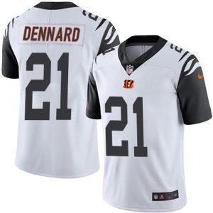 Bengals #21 Darqueze Dennard White Stitched Limited Rush Nike Jersey
